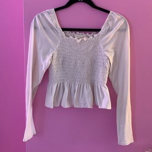 urban outfitters women size small, white, super soft, long sleeve shirt